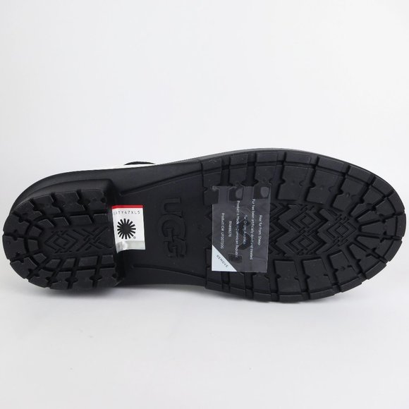 UGG Chevonne Rain Boots Fur Insole Black White NEW - Picture 6 of 6